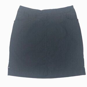 Hilary Radley Black Golf Skirt Skort Medium Longer Length Stretch Modest Tennis